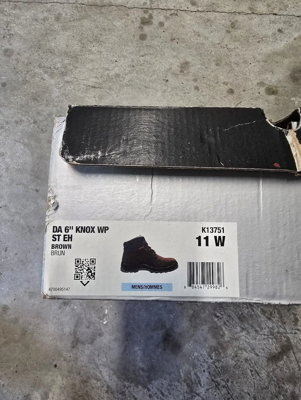 Hytest Knox Direct Attach Steel Toe 6” Work Dark Brown Boots Size 11 Wide